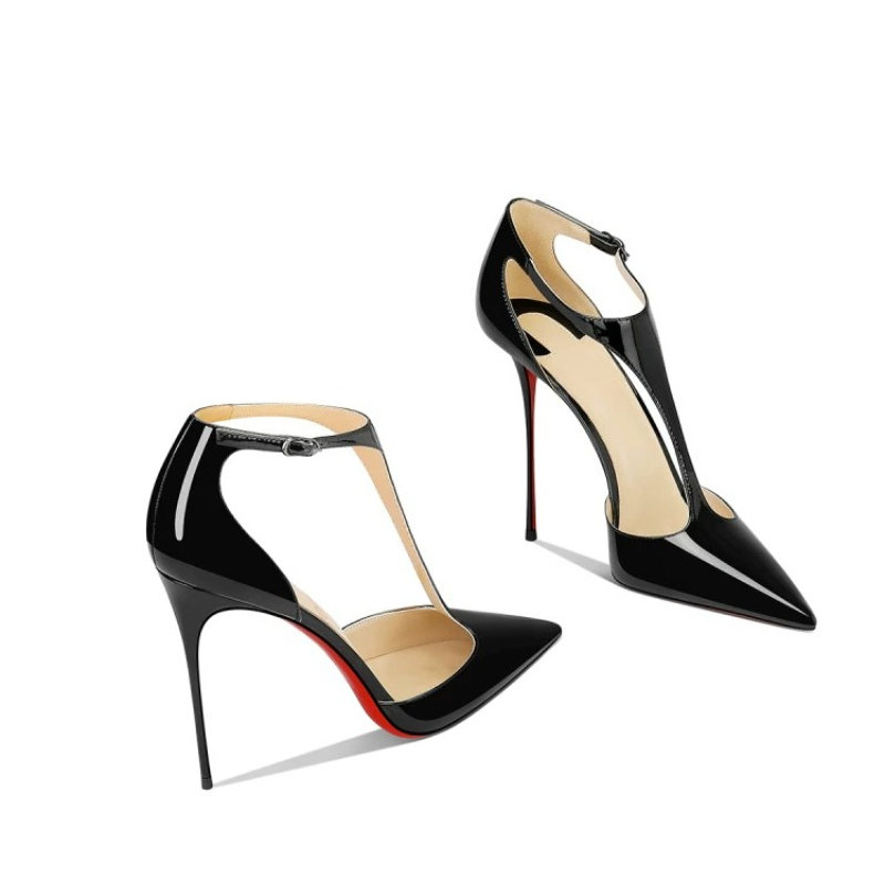 Leather Classic Strap - أحذية نسائية كلاسيكية بكعب عالٍ مدبب