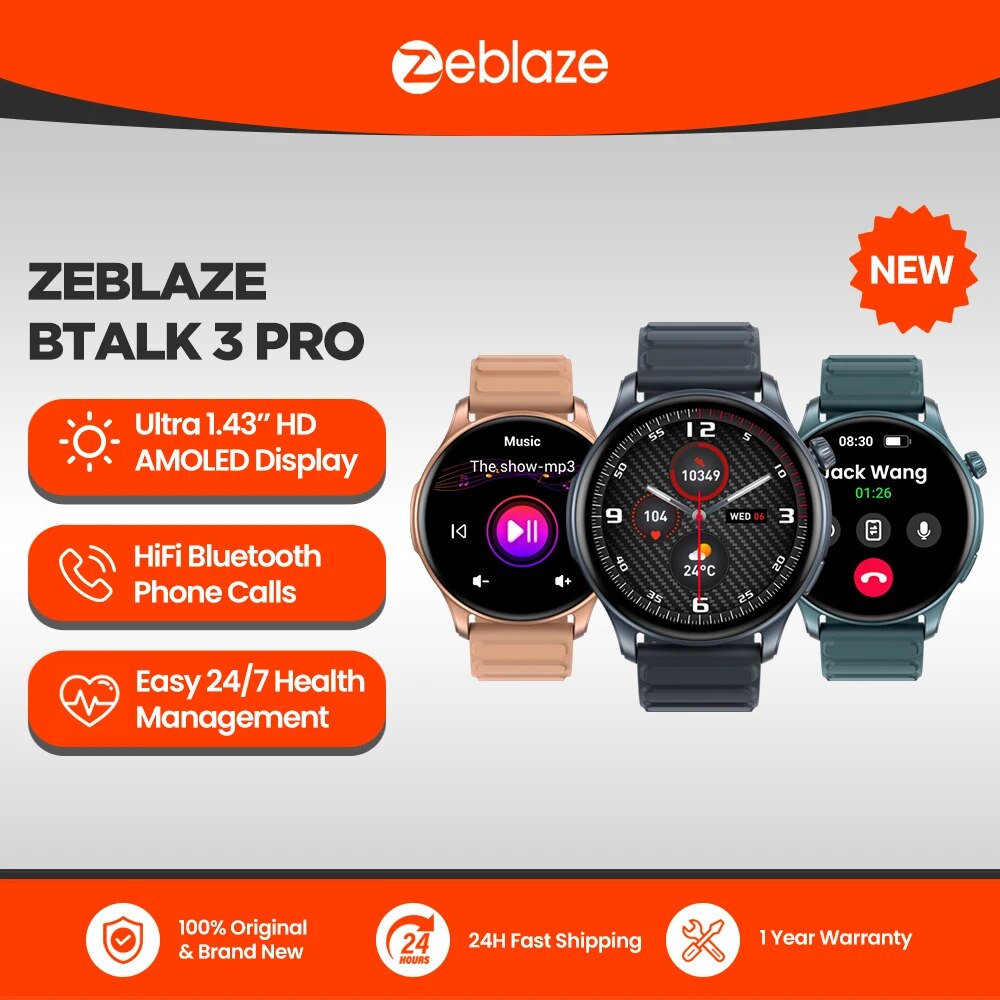 Smartwatch X2 - جديد Zeblaze Btalk 3 PRO 1.43