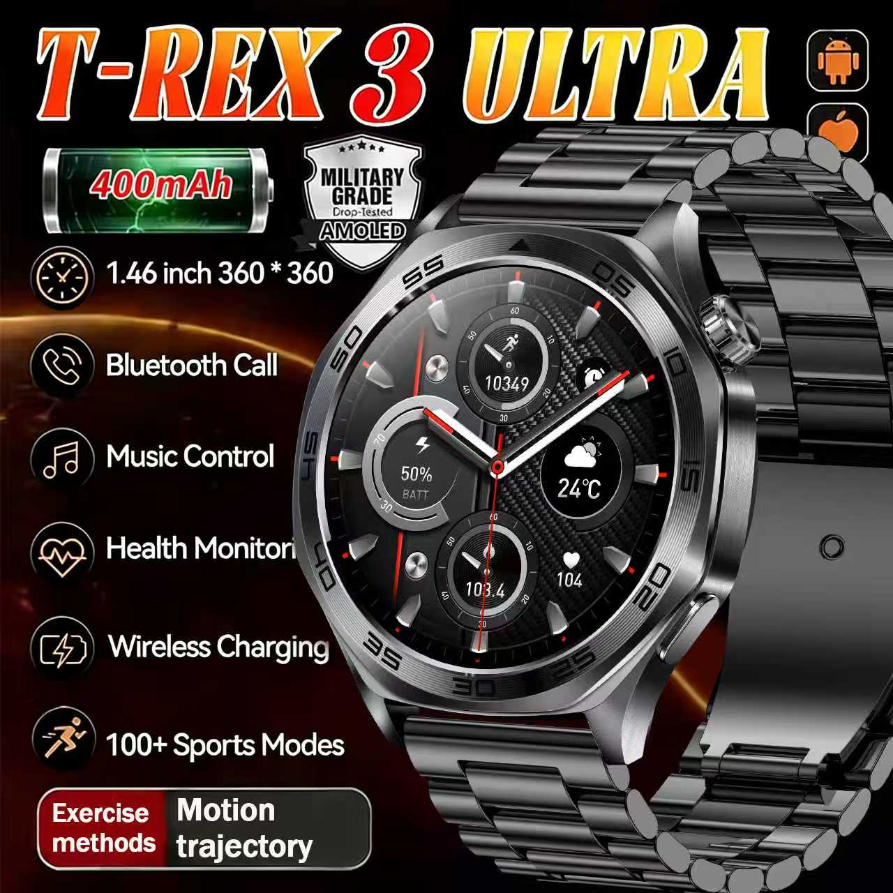 Smartwatch Custom - ساعة ذكية للرجال 2026 بشاشة 1.46