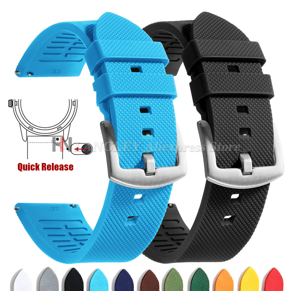 Fossil Smartwatch Accessories - حزام ساعة كلاسيكي من المطاط الناعم