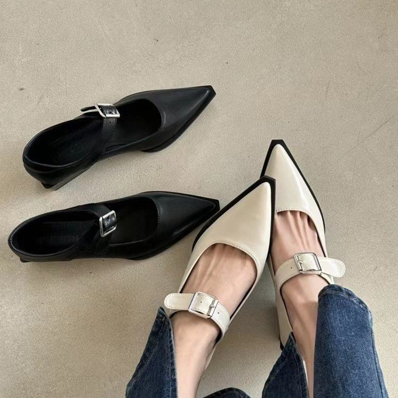 Leather Classic Strap - أحذية ماري جين النسائية الأنيقة الجديدة