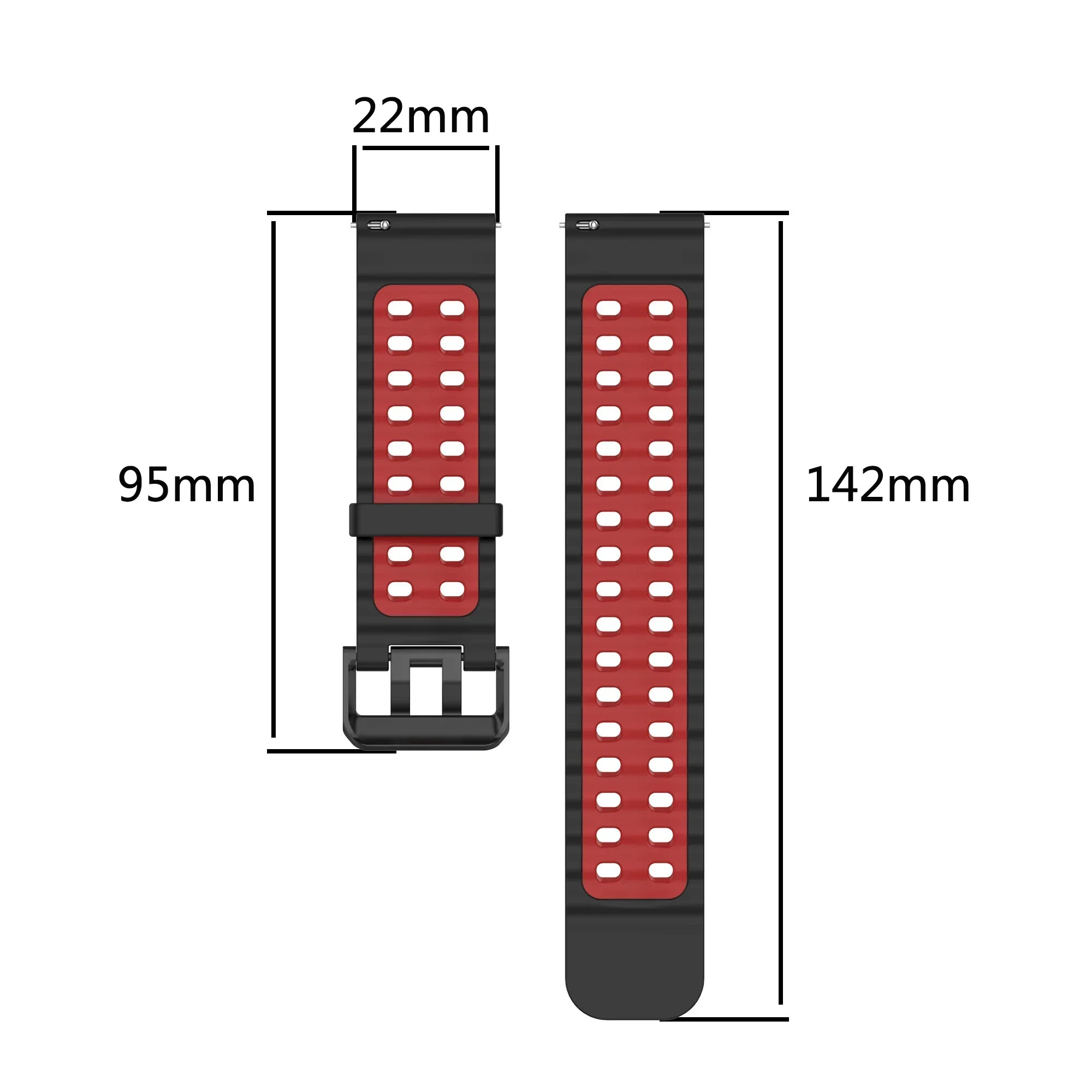 حزام سيليكون ثنائي اللون يسمح  - مراجعة Motorola Smartwatch Accessories وسعره