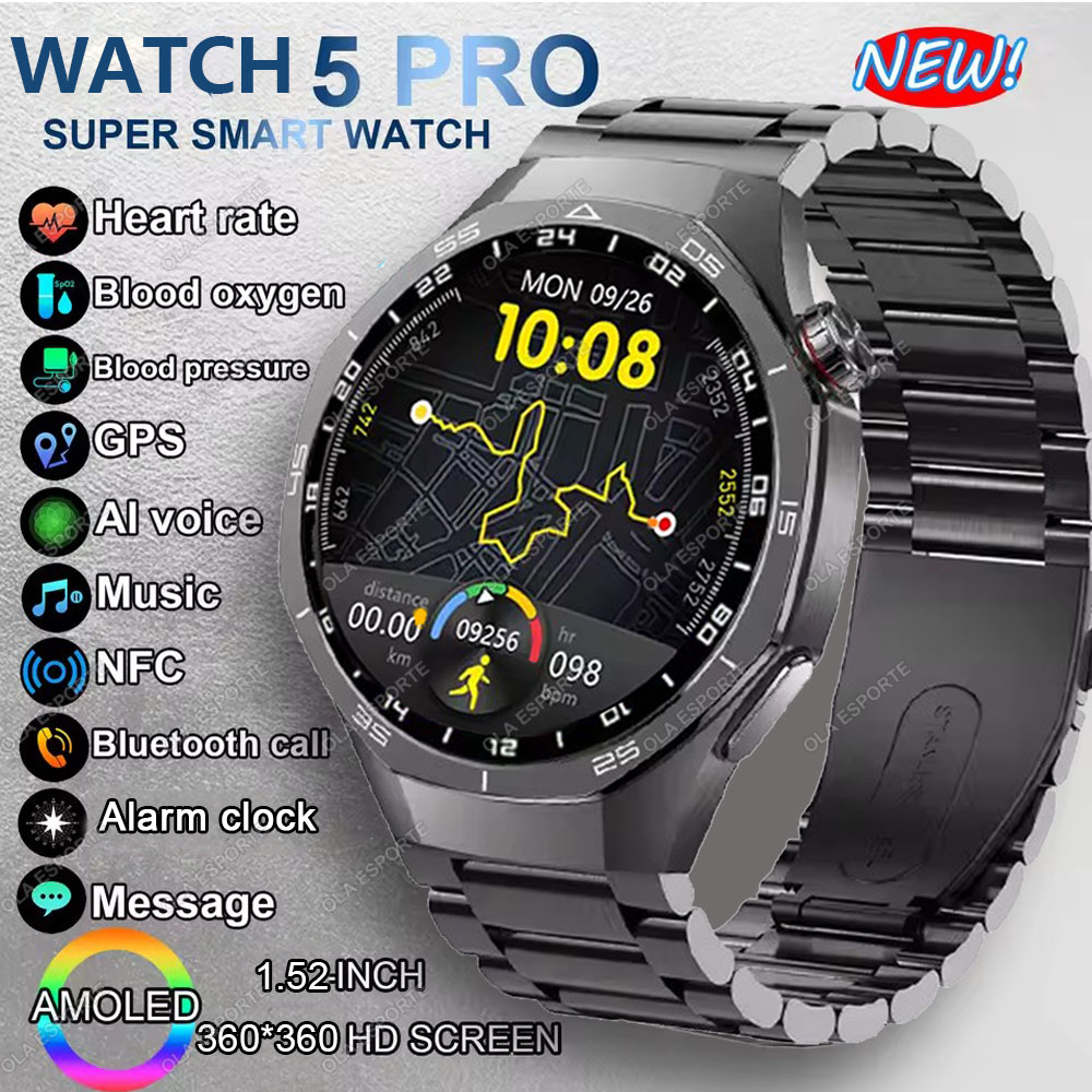 ساعة ذكية جديدة 5 برو بشاشة AM - مراجعة Smartwatch Custom وسعره