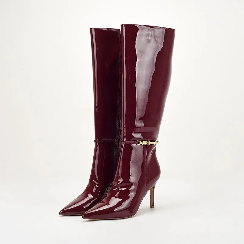 أحذية نسائية طويلة جديدة بكعب  - مراجعة Leather Classic Strap وسعره