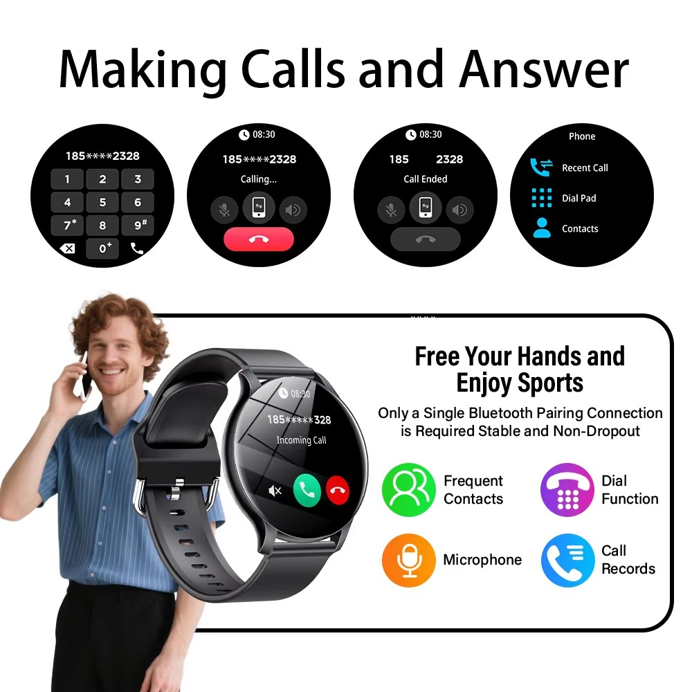 ساعة ذكية جديدة 2025 لمراقبة م - مراجعة Smartwatch Custom وسعره